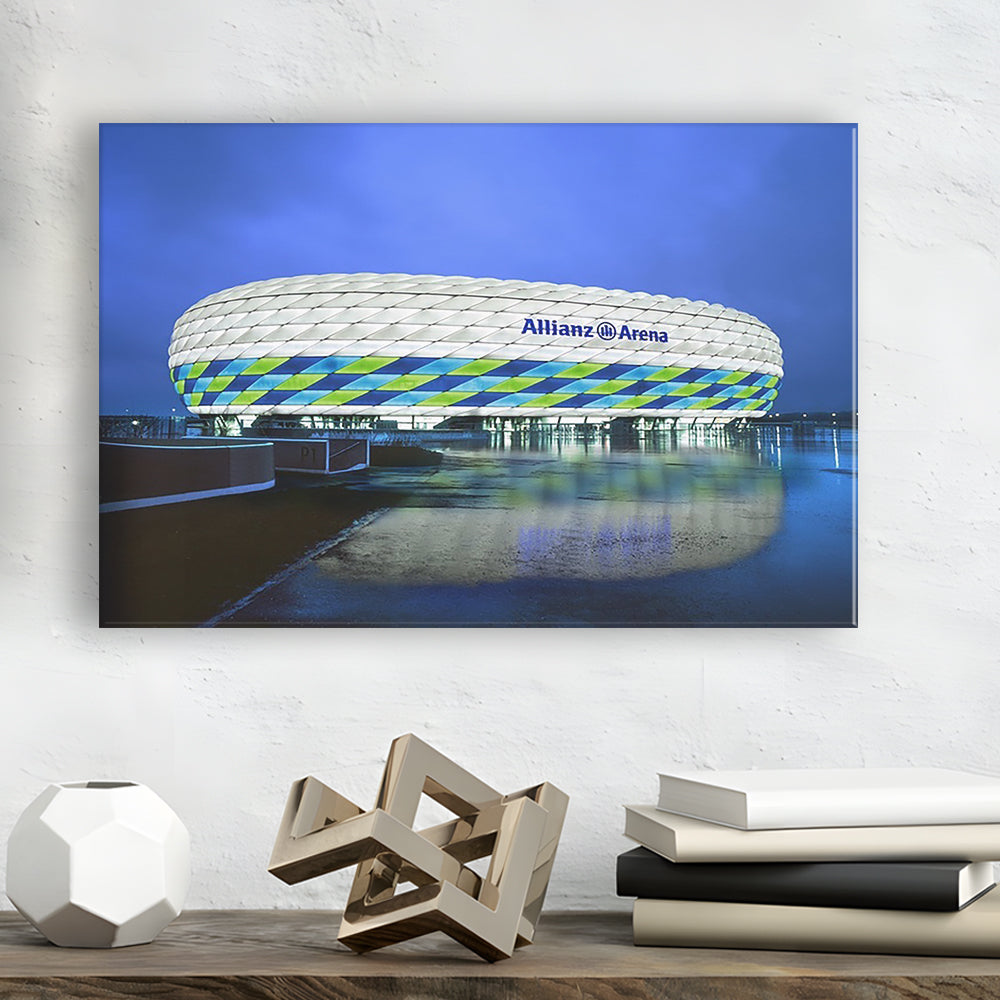 Allianz Stadium in Germany, Stadium Canvas, Sport Art, Fan Gifts, Man Cave Decor, Art Print, Canvas Print Wall Art