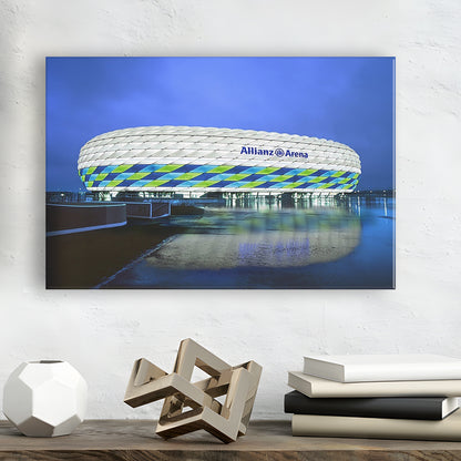 Allianz Stadium in Germany, Stadium Canvas, Sport Art, Fan Gifts, Man Cave Decor, Art Print, Canvas Print Wall Art