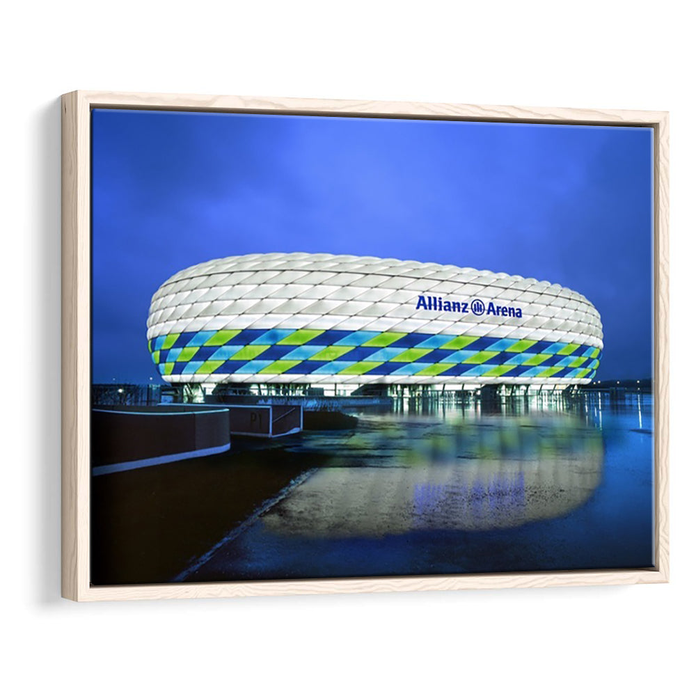 Allianz Stadium in Germany, Stadium Canvas, Sport Art, Fan Gifts, Framed Canvas Print Wall Art, Floating Frame