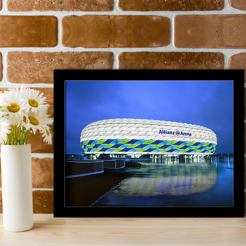 Allianz Stadium in Germany, Stadium Canvas, Sport Art, Fan Gifts, Framed Art Print Wall Decor, Picture Framed