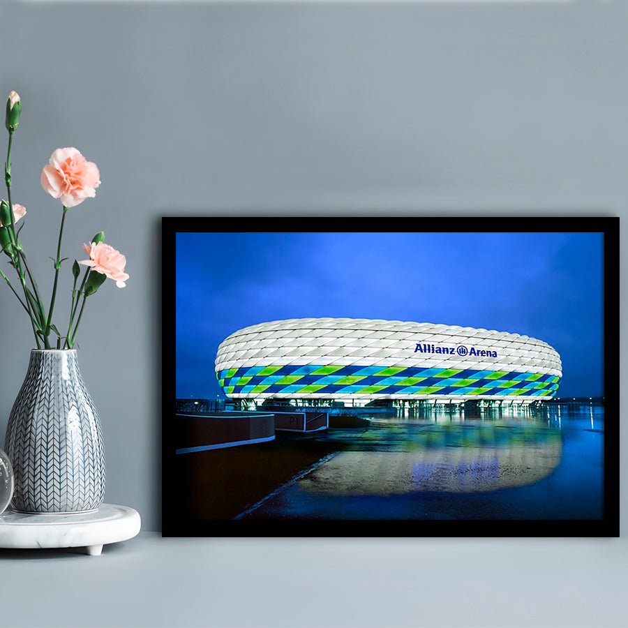 Allianz Stadium in Germany, Stadium Canvas, Sport Art, Fan Gifts, Framed Art Print Wall Decor, Picture Framed