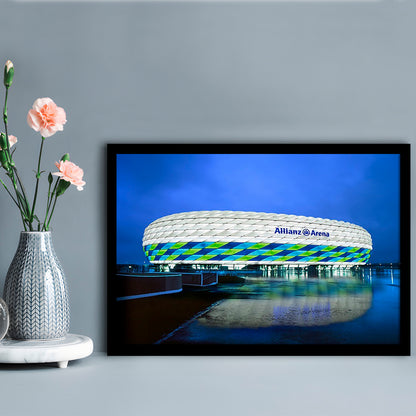 Allianz Stadium in Germany, Stadium Canvas, Sport Art, Fan Gifts, Framed Art Print Wall Decor, Picture Framed