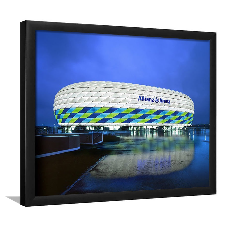 Allianz Stadium in Germany, Stadium Canvas, Sport Art, Fan Gifts, Framed Art Print Wall Decor, Picture Framed
