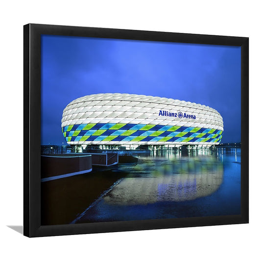 Allianz Stadium in Germany, Stadium Canvas, Sport Art, Fan Gifts, Framed Art Print Wall Decor, Picture Framed