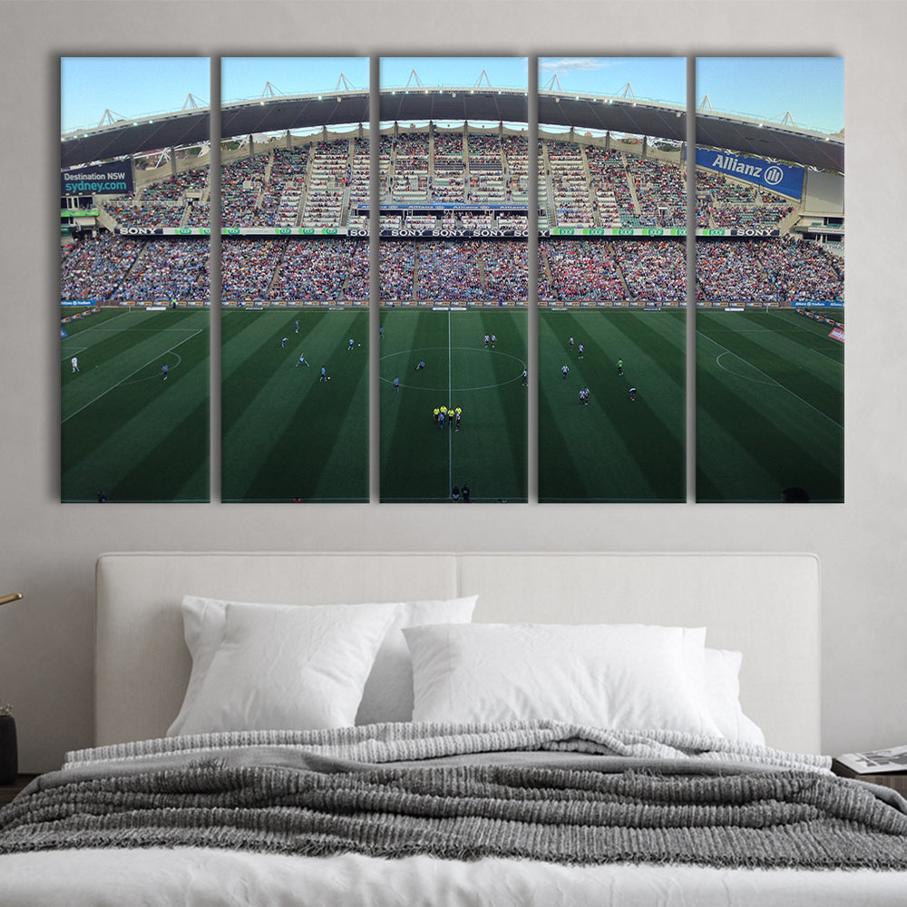 Allianz Stadium in Sydney, Stadium Canvas, Sport Art, 5 Panel B, Extra Large Canvas, Canvas Print Wall Art