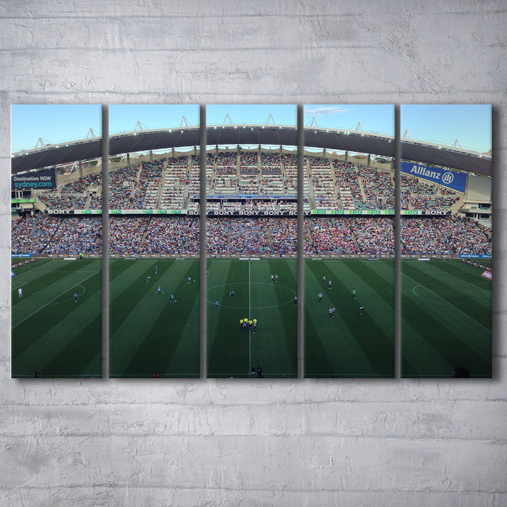 Allianz Stadium in Sydney, Stadium Canvas, Sport Art, 5 Panel B, Extra Large Canvas, Canvas Print Wall Art