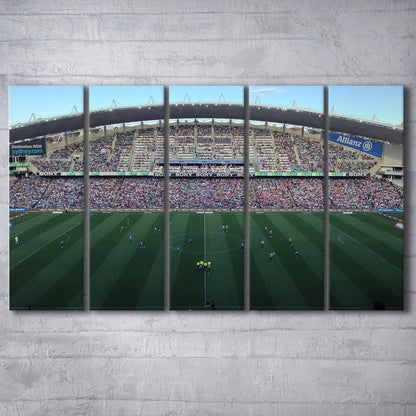 Allianz Stadium in Sydney, Stadium Canvas, Sport Art, 5 Panel B, Extra Large Canvas, Canvas Print Wall Art