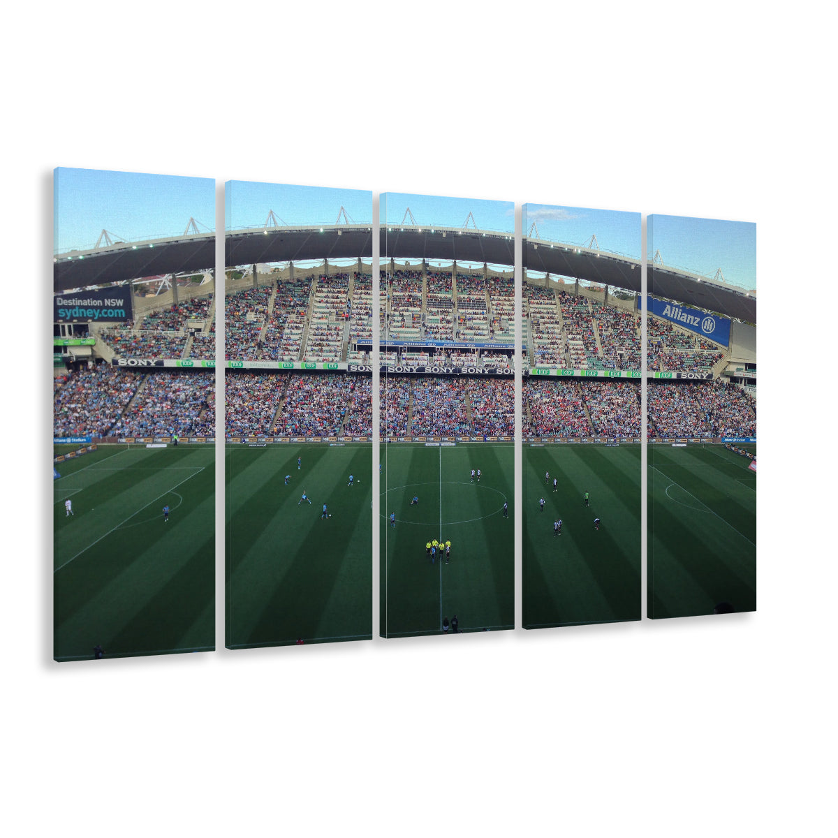 Allianz Stadium in Sydney, Stadium Canvas, Sport Art, 5 Panel B, Extra Large Canvas, Canvas Print Wall Art