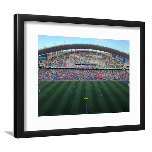 Allianz Stadium in Sydney, Stadium Canvas, Sport Art, Gift for him, White Border Framed Art Print Wall Decor