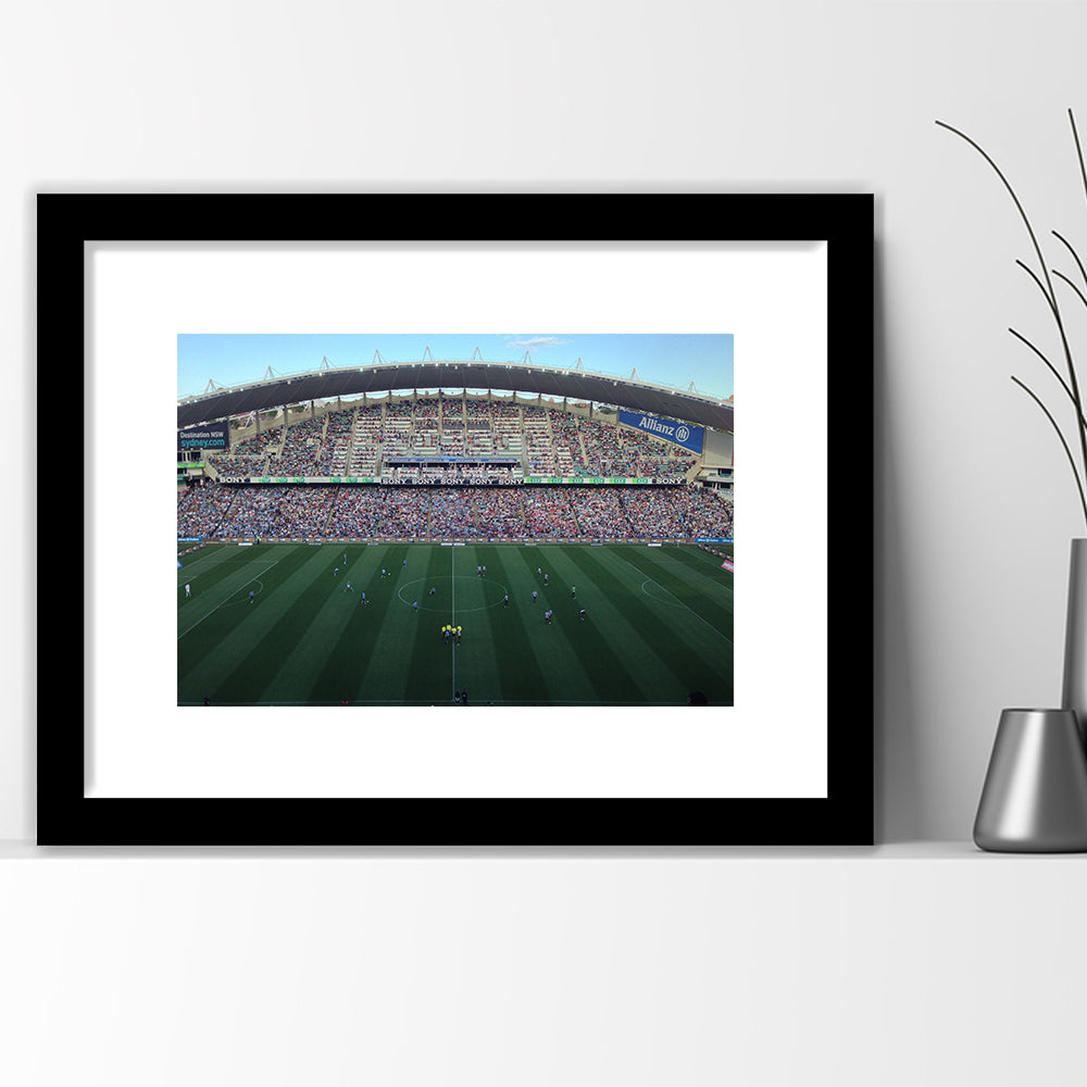 Allianz Stadium in Sydney, Stadium Canvas, Sport Art, Gift for him, White Border Framed Art Print Wall Decor