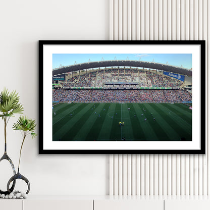 Allianz Stadium in Sydney, Stadium Canvas, Sport Art, Gift for him, White Border Framed Art Print Wall Decor