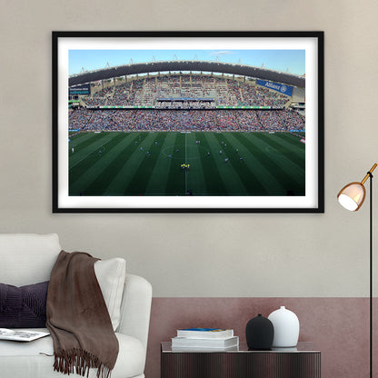 Allianz Stadium in Sydney, Stadium Canvas, Sport Art, Gift for him, White Border Framed Art Print Wall Decor