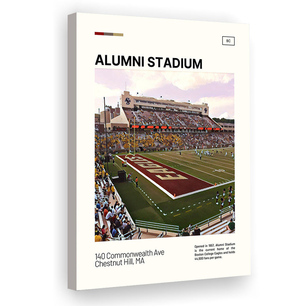 Alumni Stadium Print, Boston College Eagles Stadium Canvas Art, Fan Gifts, Sport Art, Canvas Print Wall Art