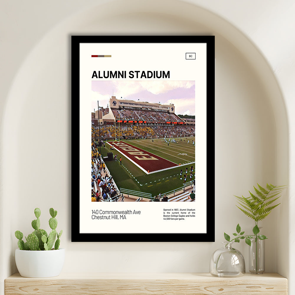 Alumni Stadium Print, Boston College Eagles Stadium Art, Gifts for him, Sport Art, Framed Art Print Wall Decor
