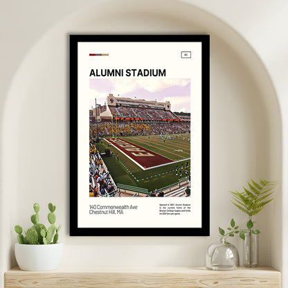 Alumni Stadium Print, Boston College Eagles Stadium Art, Gifts for him, Sport Art, Framed Art Print Wall Decor