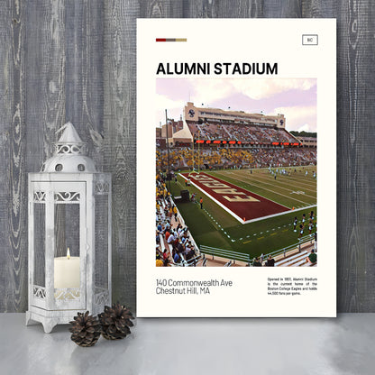 Alumni Stadium Print, Boston College Eagles Stadium Canvas Art, Fan Gifts, Sport Art, Canvas Print Wall Art