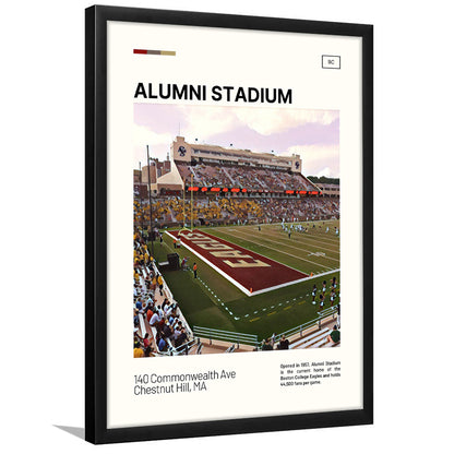 Alumni Stadium Print, Boston College Eagles Stadium Art, Gifts for him, Sport Art, Framed Art Print Wall Decor