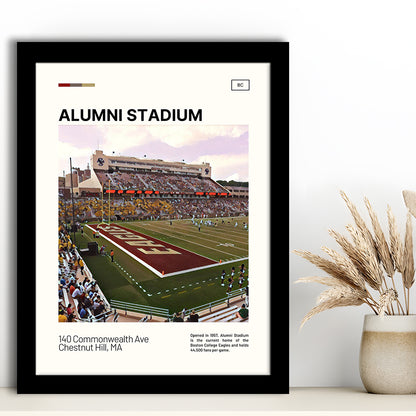 Alumni Stadium Print, Boston College Eagles Stadium Art, Gifts for him, Sport Art, Framed Art Print Wall Decor