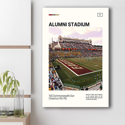 Alumni Stadium Print, Boston College Eagles Stadium Canvas Art, Fan Gifts, Sport Art, Canvas Print Wall Art