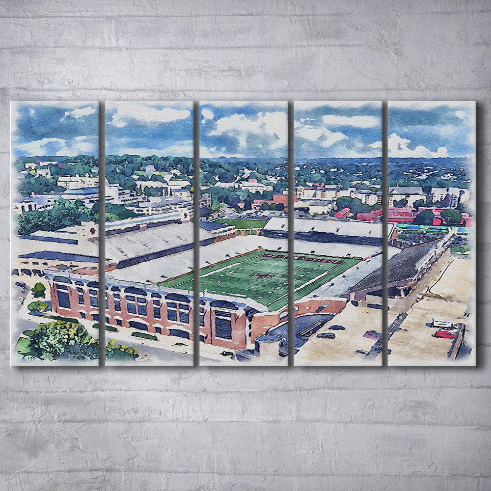 Alumni Painting Stadium Watercolor, Boston Massachusetts, Sport Art, Extra Large Canvas Print Wall Art