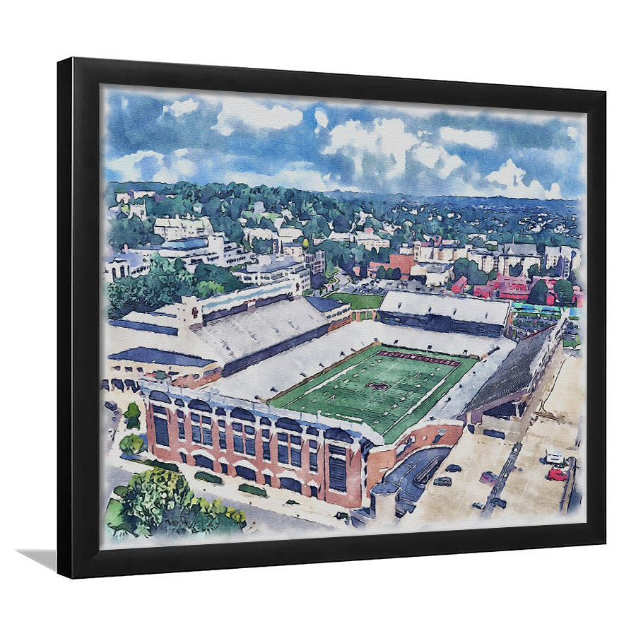 Alumni Painting Stadium Watercolor, Boston Massachusetts, Sport Gift Art, Framed Art Print Wall Decor