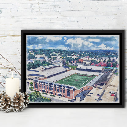Alumni Painting Stadium Watercolor, Boston Massachusetts, Sport Gift Art, Framed Canvas Print Wall Art
