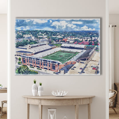 Alumni Painting Stadium Watercolor, Boston Massachusetts, Sport Art, Gifts for him, Canvas Print Wall Art
