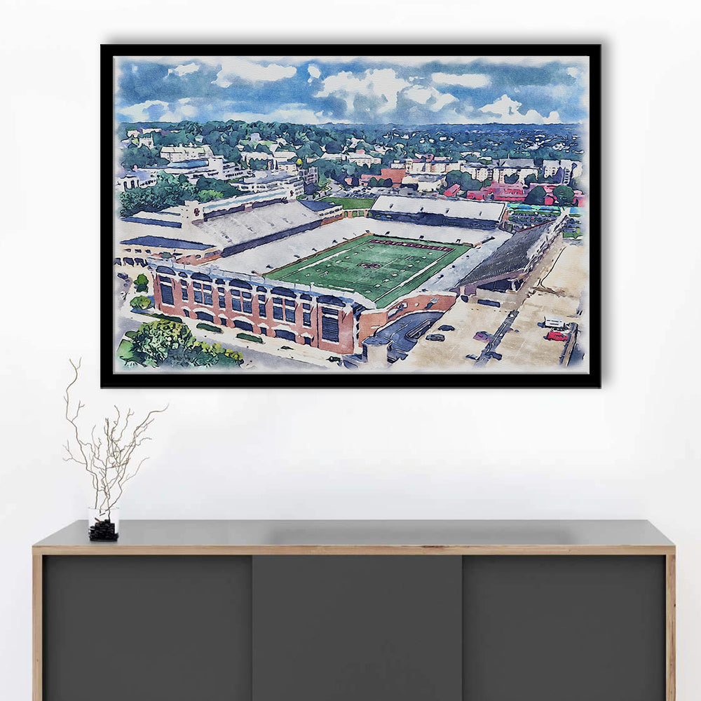 Alumni Painting Stadium Watercolor, Boston Massachusetts, Sport Gift Art, Framed Art Print Wall Decor