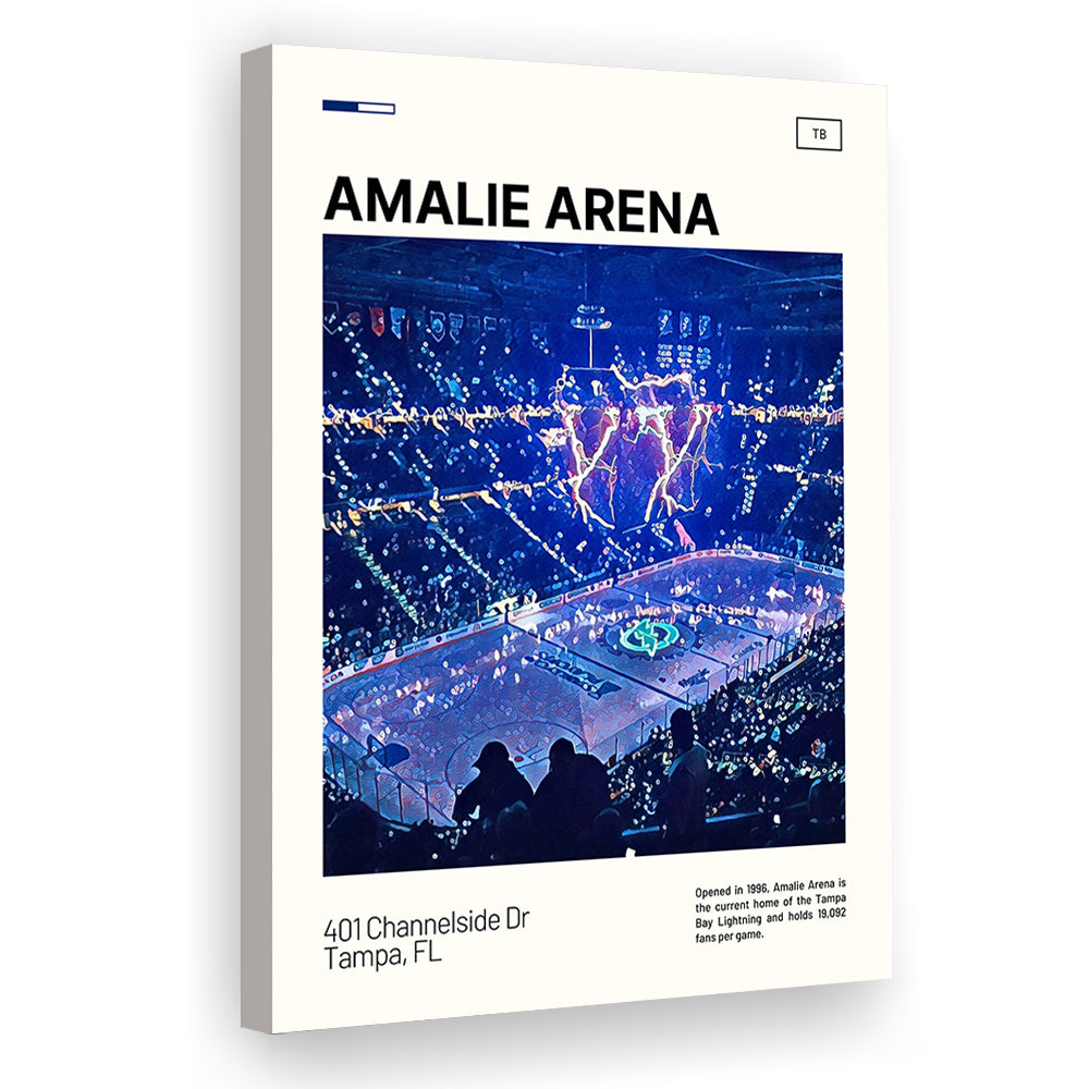 Amalie Arena Stadium Print, Tampa Bay Lightning Stadium Canvas Art, Fan Gifts, Sport Art, Canvas Print Wall Art