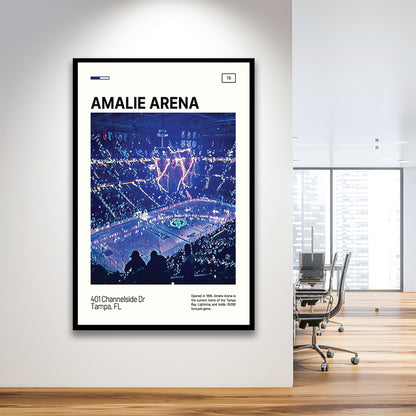 Amalie Arena Stadium Print, Tampa Bay Lightning Stadium Art, Gifts for him, Sport Art, Framed Art Print Wall Decor