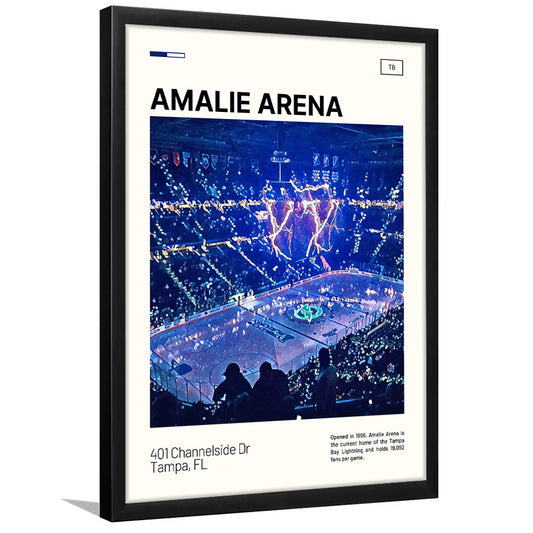 Amalie Arena Stadium Print, Tampa Bay Lightning Stadium Art, Gifts for him, Sport Art, Framed Art Print Wall Decor