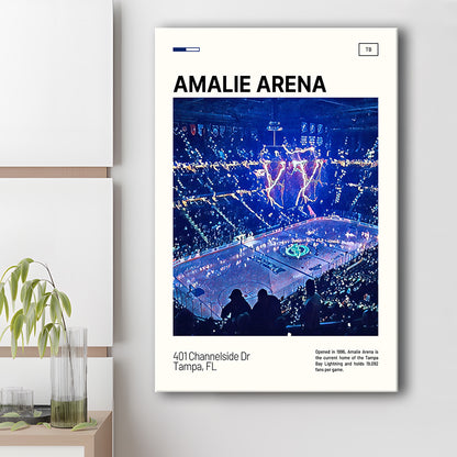 Amalie Arena Stadium Print, Tampa Bay Lightning Stadium Canvas Art, Fan Gifts, Sport Art, Canvas Print Wall Art