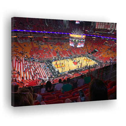 American Airline Arena, Stadium Canvas, Sport Art, Gift for him, Man Cave Decor, Art Print, Canvas Print Wall Art