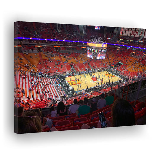 American Airline Arena, Stadium Canvas, Sport Art, Gift for him, Man Cave Decor, Art Print, Canvas Print Wall Art