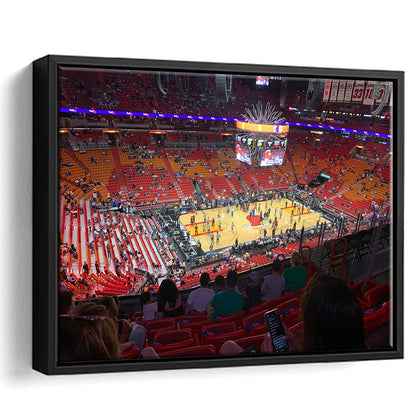 American Airline Arena, Stadium Canvas, Sport Art, Framed Canvas Print Wall Art, Floating Frame