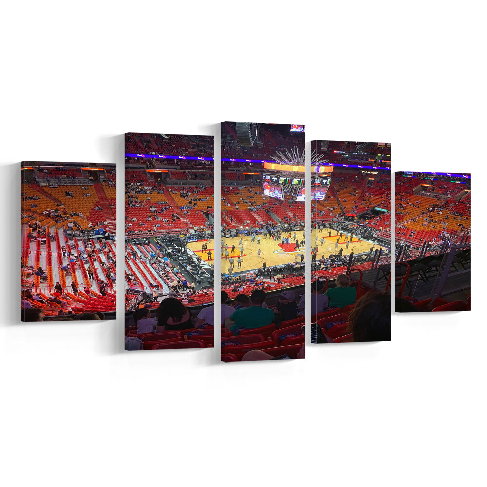 American Airline Arena, Stadium Canvas, Sport Art, Gift for him, 5 Panel, Large Canvas, Canvas Print Wall Art