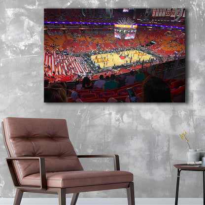 American Airline Arena, Stadium Canvas, Sport Art, Gift for him, Man Cave Decor, Art Print, Canvas Print Wall Art