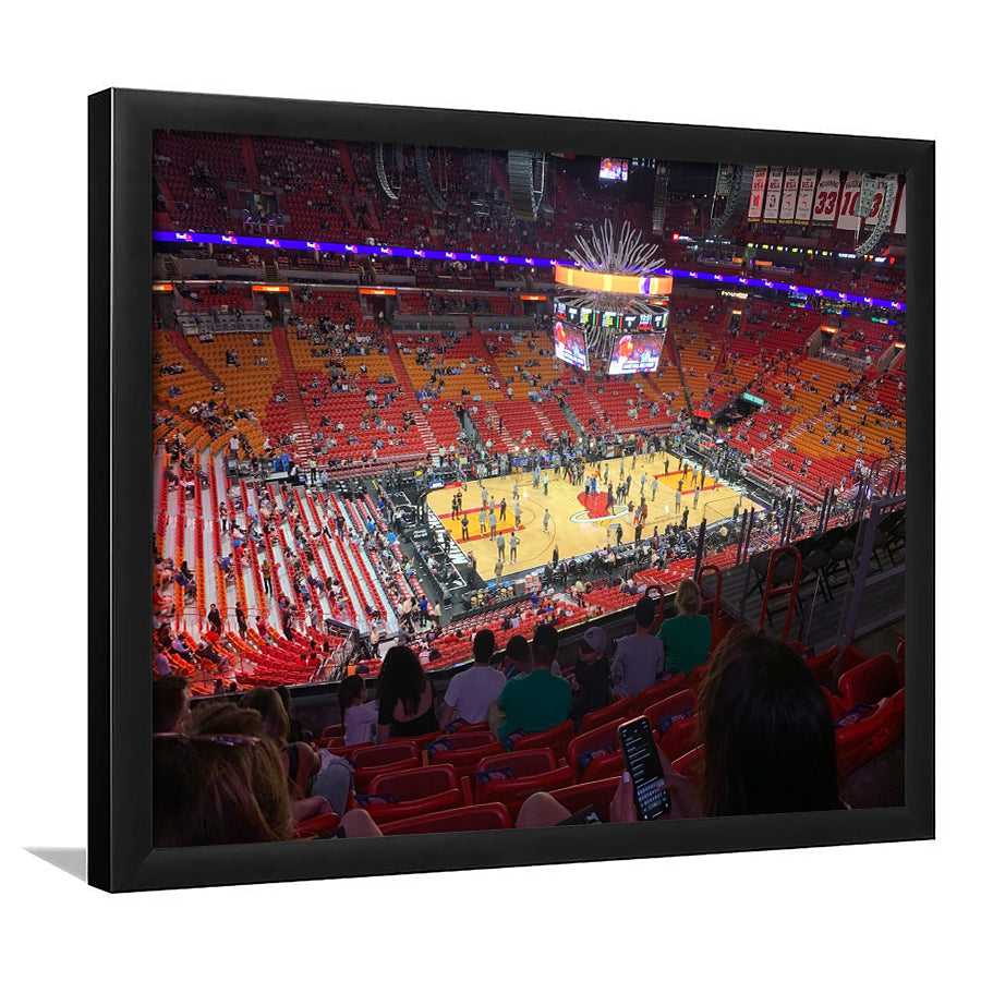 American Airline Arena, Stadium Canvas, Sport Art, Gift for him, Framed Art Print Wall Decor, Picture Framed
