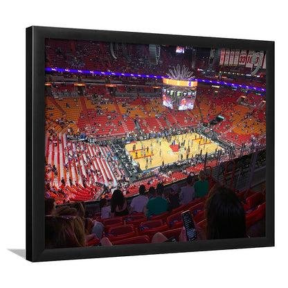 American Airline Arena, Stadium Canvas, Sport Art, Gift for him, Framed Art Print Wall Decor, Picture Framed