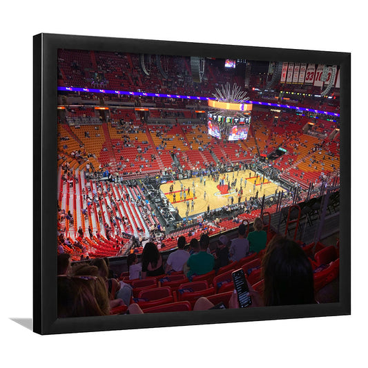 American Airline Arena, Stadium Canvas, Sport Art, Gift for him, Framed Art Print Wall Decor, Picture Framed