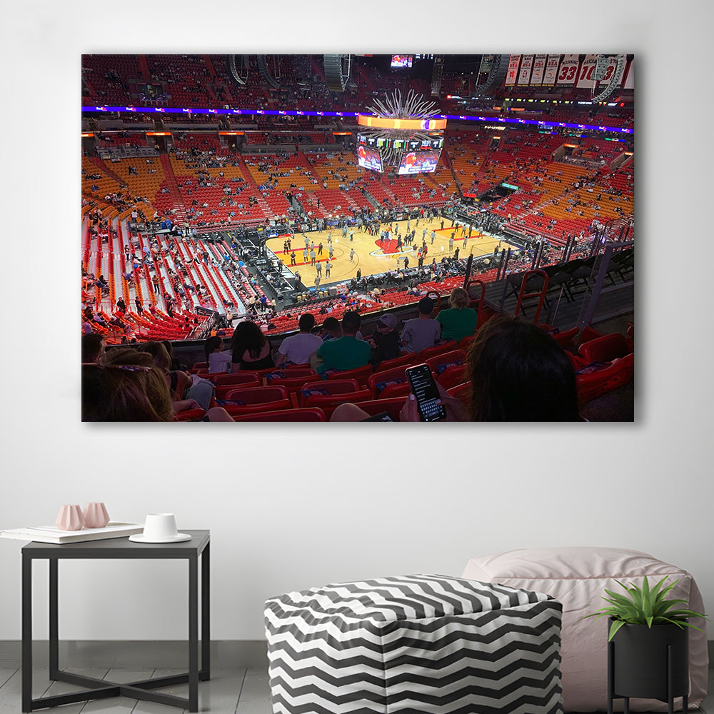 American Airline Arena, Stadium Canvas, Sport Art, Gift for him, Man Cave Decor, Art Print, Canvas Print Wall Art