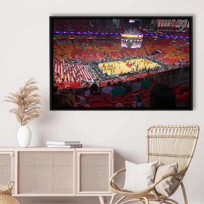 American Airline Arena, Stadium Canvas, Sport Art, Framed Canvas Print Wall Art, Floating Frame