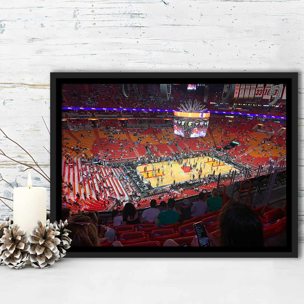 American Airline Arena, Stadium Canvas, Sport Art, Framed Canvas Print Wall Art, Floating Frame