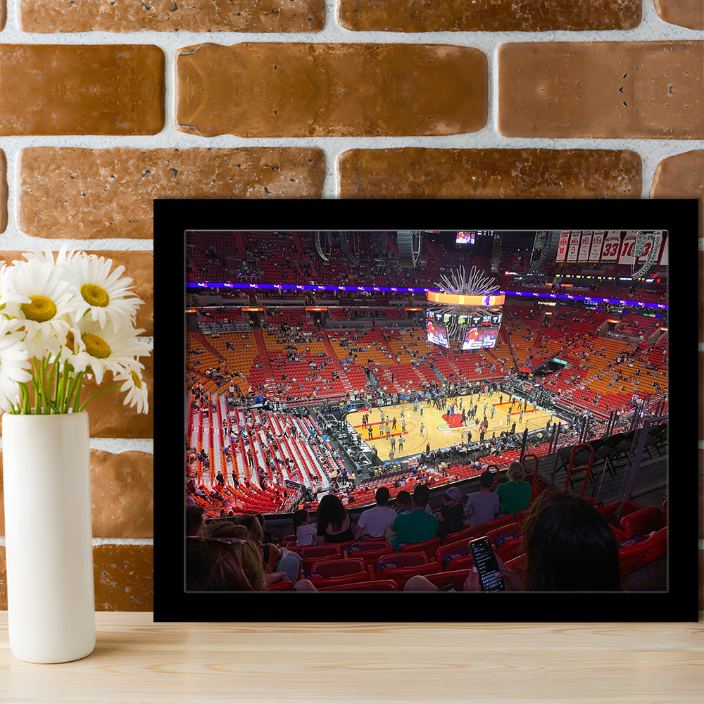 American Airline Arena, Stadium Canvas, Sport Art, Gift for him, Framed Art Print Wall Decor, Picture Framed