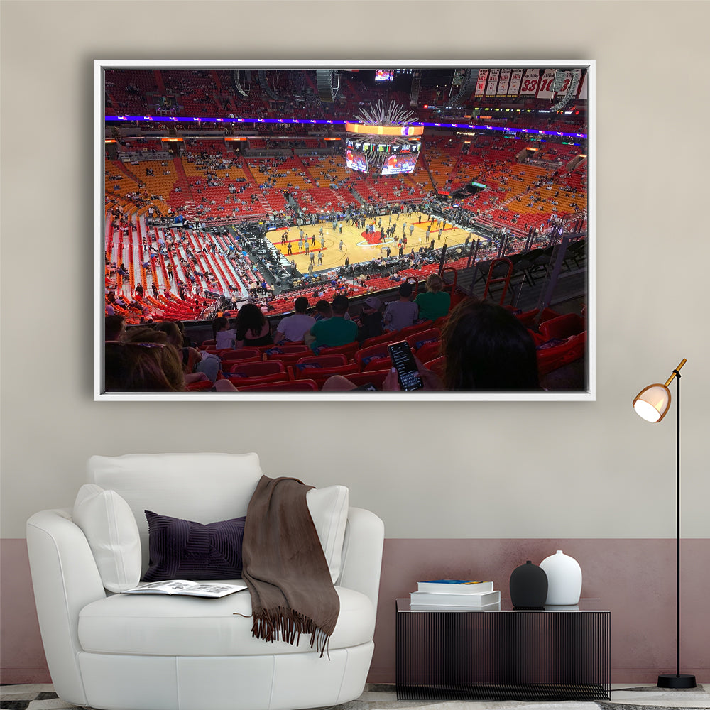 American Airline Arena, Stadium Canvas, Sport Art, Framed Canvas Print Wall Art, Floating Frame