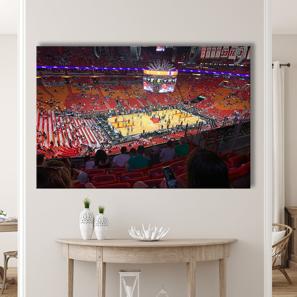 American Airline Arena, Stadium Canvas, Sport Art, Gift for him, Man Cave Decor, Art Print, Canvas Print Wall Art