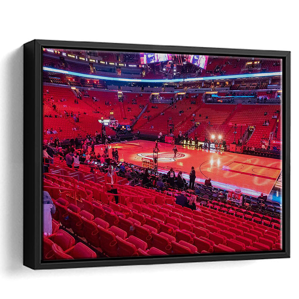 American Airline Red Arena, Stadium Canvas, Sport Art, Framed Canvas Print Wall Art, Floating Frame