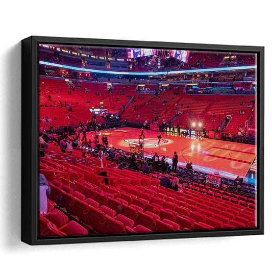 American Airline Red Arena, Stadium Canvas, Sport Art, Framed Canvas Print Wall Art, Floating Frame