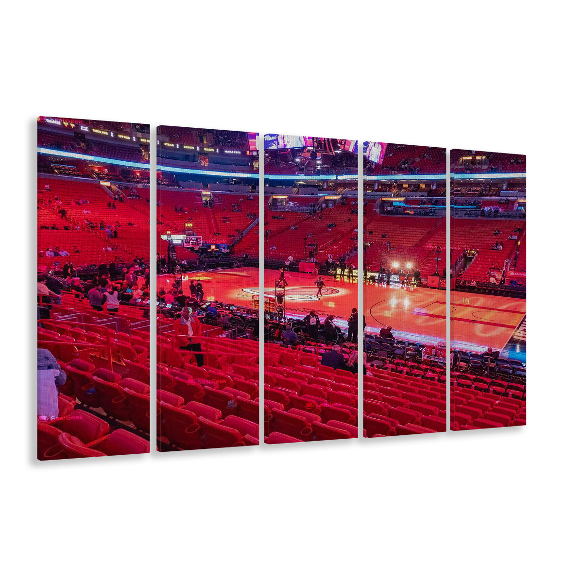 American Airline Red Arena, Stadium Canvas, Sport Art, 5 Panel B, Extra Large Canvas, Canvas Print Wall Art