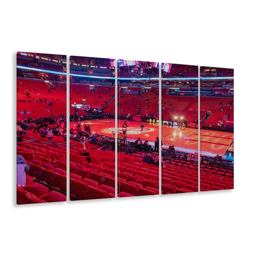 American Airline Red Arena, Stadium Canvas, Sport Art, 5 Panel B, Extra Large Canvas, Canvas Print Wall Art